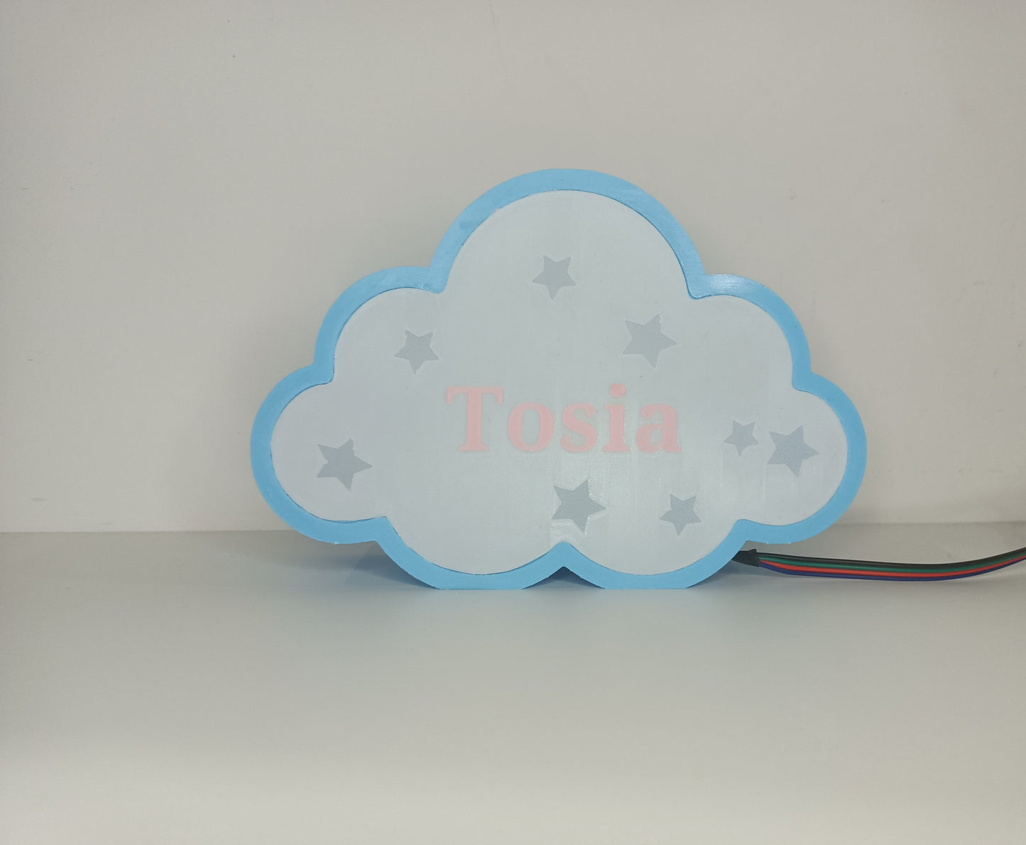 🌙 Personalizowana Lampka LED Chmurka – z imieniem dziecka!